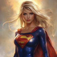 Supergirl 16" x 16" Fine Art Print v133