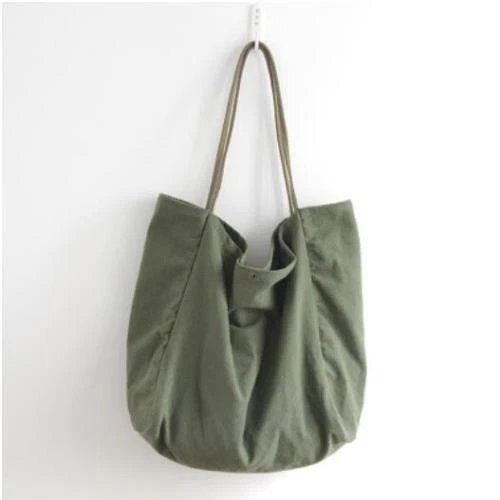 Fashion Womens Loose Casual Slouchy Canvas Big Bags Shoulder Bags Big Tote - Picture 13 of 20