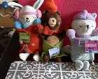 TARGET FIRESIDE PALS 10" PLUSH RABBIT, FOX  & BEAR WITH BLANKET NEW WITH TAGS — photo 1