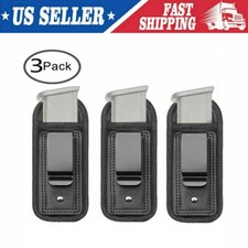 3 Pack Tactical Iwb Magazine Pouch For .40 .45 .22 9mm Pistol Mag Holder Holster