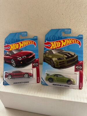 Hot Wheels Lot 2x Nissan Skyline GTR (BCNR33) / Nissan Skyline GT-R (BCNR34) A13