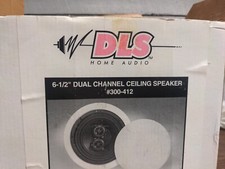 1 Single 6 1/2" 6.5 DLS Dual Channel Ceiling Speaker 300-412 w/ Templates Unused