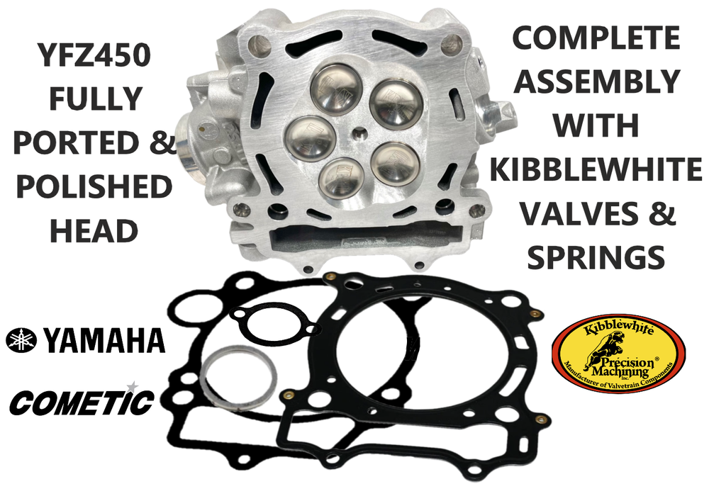 Best YFZ450 Ported Head Porting Port Polish Assemble Kibblewhite Valves Complete