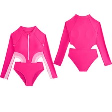 Girls Swimwear Beach Swimsuit Removable Chest Pads Bathing Suit Hot Spring