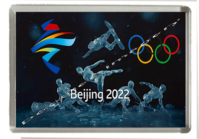 Winter Olympics  2022 - Fridge Magnet  - Jumbo 90mm x 60mm Size