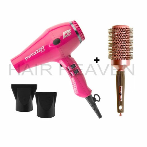 Parlux 3200 Plus Turbo Secador de Pelo Rosa Incluye 2 Boquillas + regalo  brush Nuevo Modelo | eBay