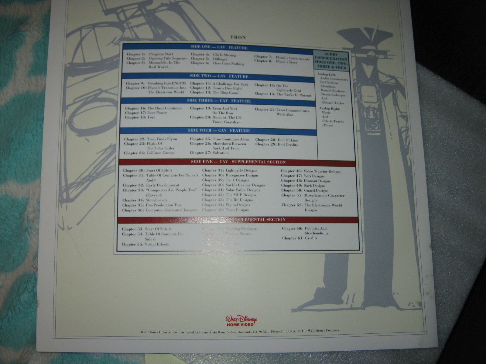 Disney Exclusive Archive Collection TRON LaserDisc CAV Widescreen