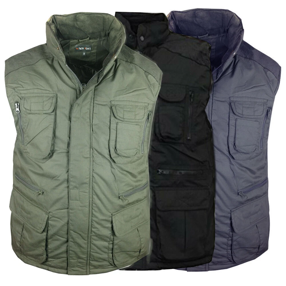 Men Bodywarmer Work Padded Shooting Fishing Body Warmer Gilet Waistcoat Jacket