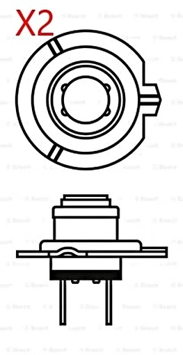 Bombilla de faro BOSCH X2 para ABARTH ALFA ROMEO ALPINA AUDI BMW 89-20 1987301013 Foto 3 de 3