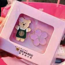 Starbucks China 2019 Coffee, Sakura Bear 2 Needle Set