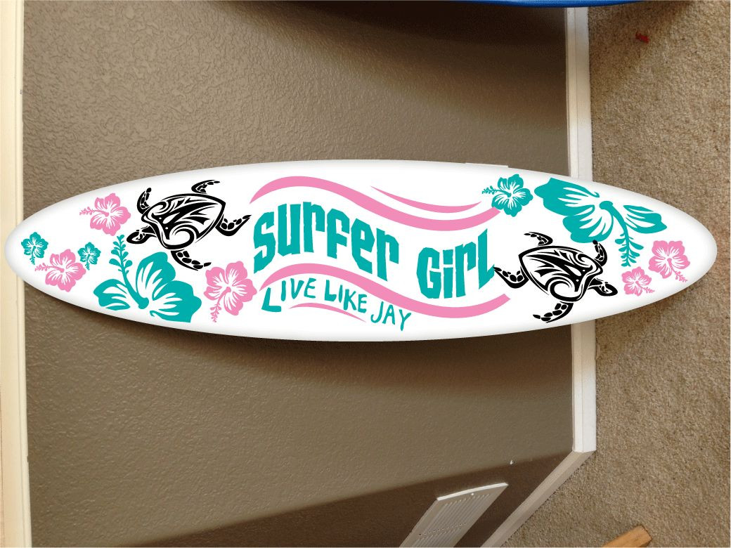 wall hanging surf board surfboard decor hawaiian beach surfing beach ...