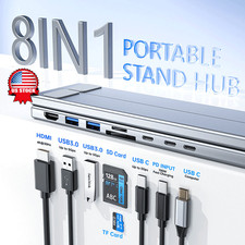 8-in-1 Docking Dock Laptop Stand Laptop Stand USB C HUB Laptop Docking Station 