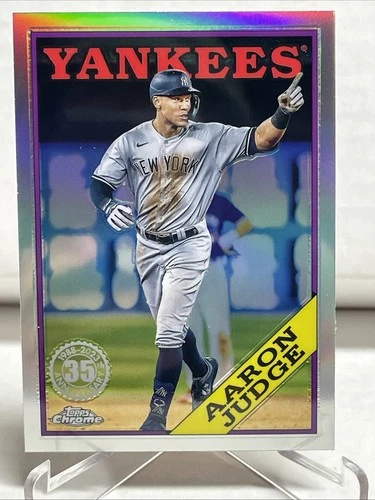 AARON JUDGE 2023 TOPPS CHROME 1988 REFRACTOR BASEBALL INSERT CARD NY YANKEES MVP