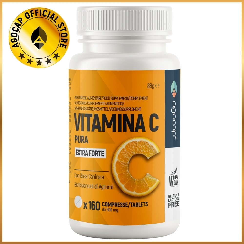 Vitamina C 1000mg Integratore Alimentare Acido Ascorbico Senza Glutine Lattosio