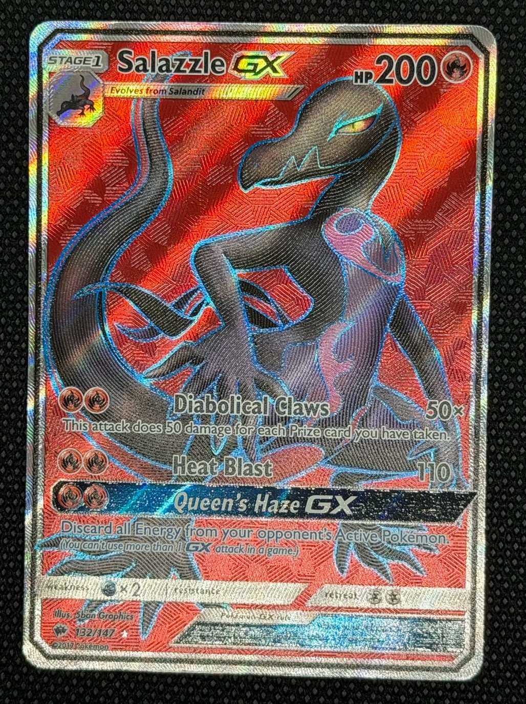 Salazzle GX (Full Art) 132/147 Sm-Burning Shadows Holo