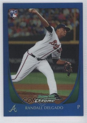 2011 Bowman Chrome Blue Refractor 115/150 Randall Delgado #186 Rookie RC 1i0