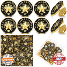 Yunlly 100 Pcs Employee of the Month Star Lapel Pins Recognition Award Gold Star