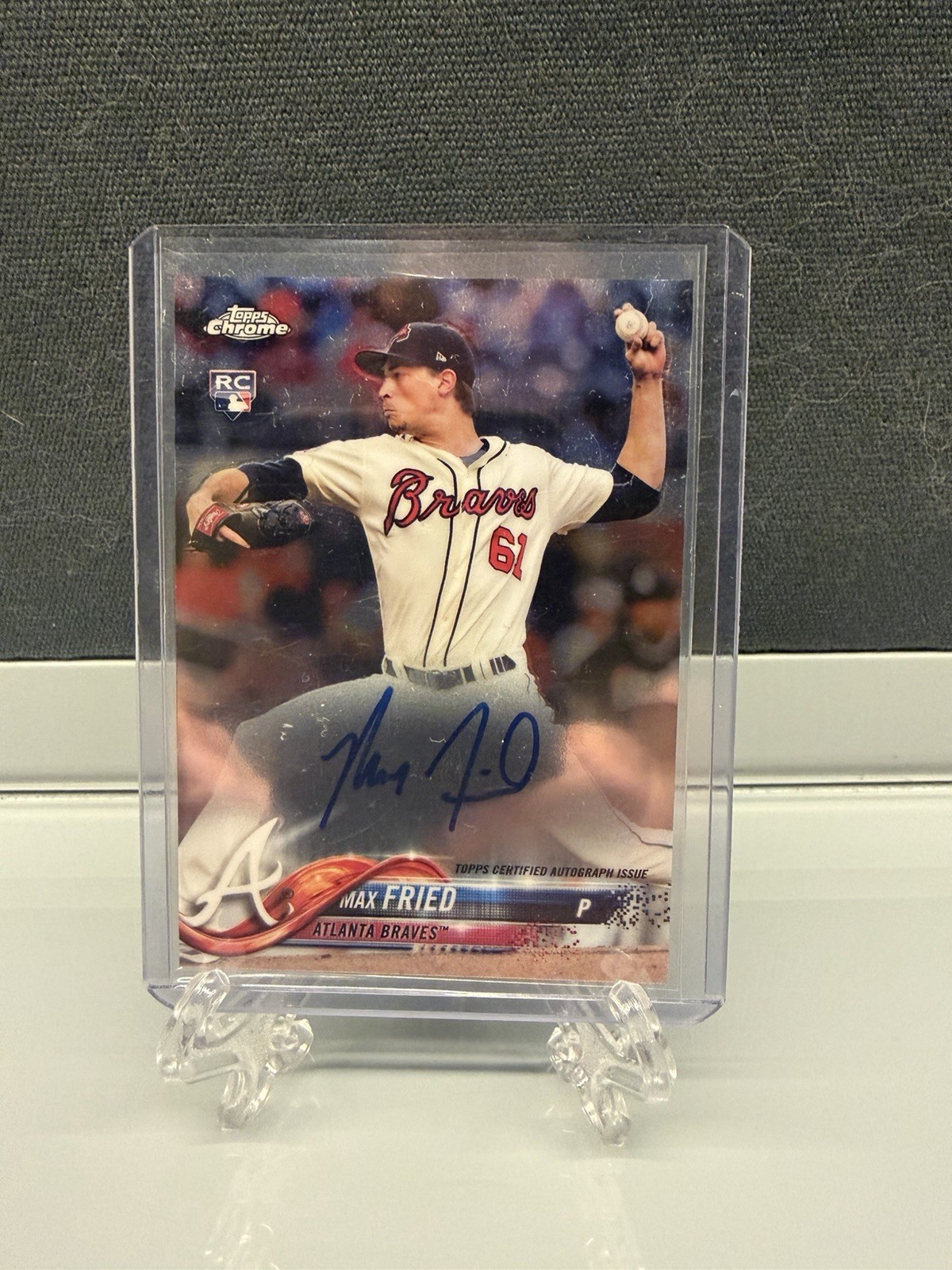 2018 Topps Chrome - Rookie Autographs Max Fried #RA-MF (AU, RC)