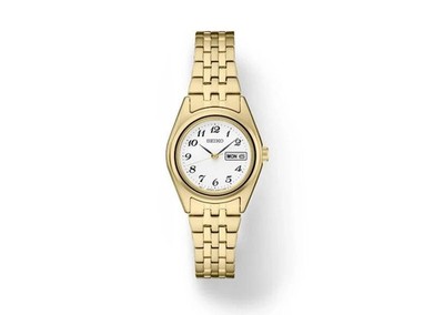 NEW Seiko Essentials Collection SUR440 gold-tone finish White Dial
