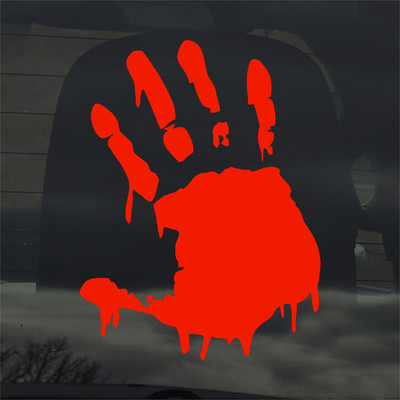 Zombie Bloody Hand Print Vinyl Sticker Decal for Car Window Laptop & More
