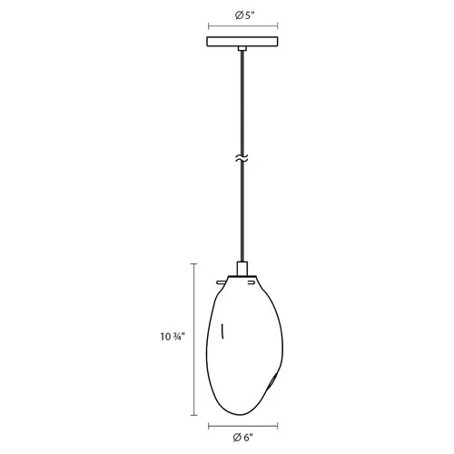Sonneman 2970 Black Liquid Single Light 6"W Mini Pendant - Picture 8 of 10