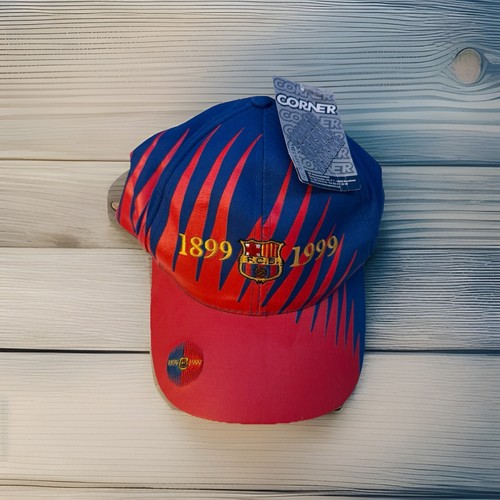 Vintage 1999 FC Barcelona Barca Sharktooth SnapBack Hat Corner Rare New W/Tags - 第 1/10 張圖片