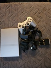 Sony PlayStation 2 Slim Silver | PS2 Console Bundle | Controller & Cables
