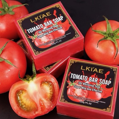 Rich Foam Herbal Tomato Soap 200g/7oz With Vegan & Vitamins A,B,C And E.