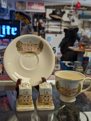 Vintage Staffordshire Royal Winton General Lee Headquarters Gettysburg PA Set 
