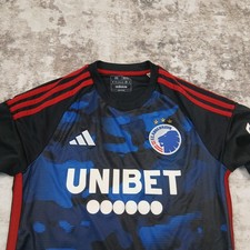 FC Copenhagen Jersey Mens XS Blue 2023/2024 Away Adidas AEROREADY Crest