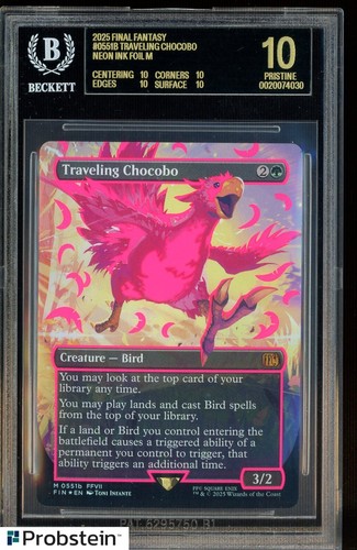 2025 MTG Final Fantasy #0551b Traveling Chocobo Noen Ink Foil BGS 10 BLACK LABEL