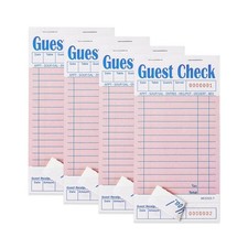 ZPARIK 4 Pack Pink Guest Checks Books for Servers Server Note Pads, Waiter Ch...