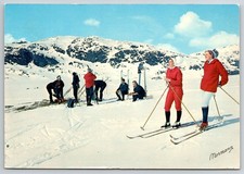 Skiing in the Hemsedal Mountains, Norway Normann postcard