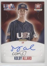 2014 USA Baseball Box Set 18U National Team Signatures Kolby Allard Auto 3wu