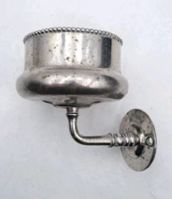 Antique Wall Mount Bathroom Cup Holder Vintage Nickel Tumbler Fixture Hardware 
