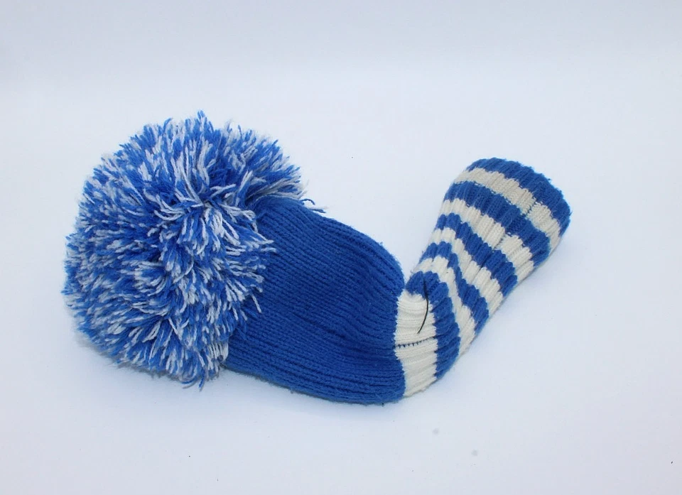 Чехол на голову Mizuno Knit Pom Pom Fairway синий/белый б/у состояние товара отличное - Изображение 2 из 2