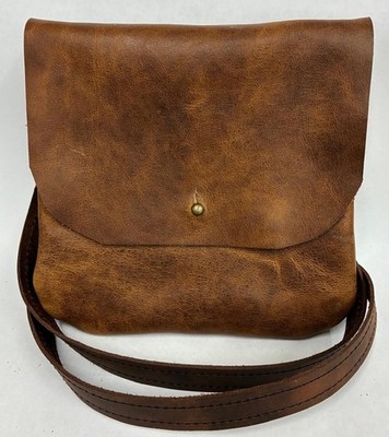 BISON BUFFALO LEATHER MEDIUM SIZED POSSIBLES BAG /POUCH MADE IN THE US FREE SHIP