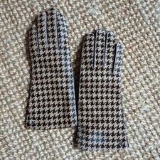 Roeckl Damen Handschuhe Leder/Kaschmir Hahnentrittmuster