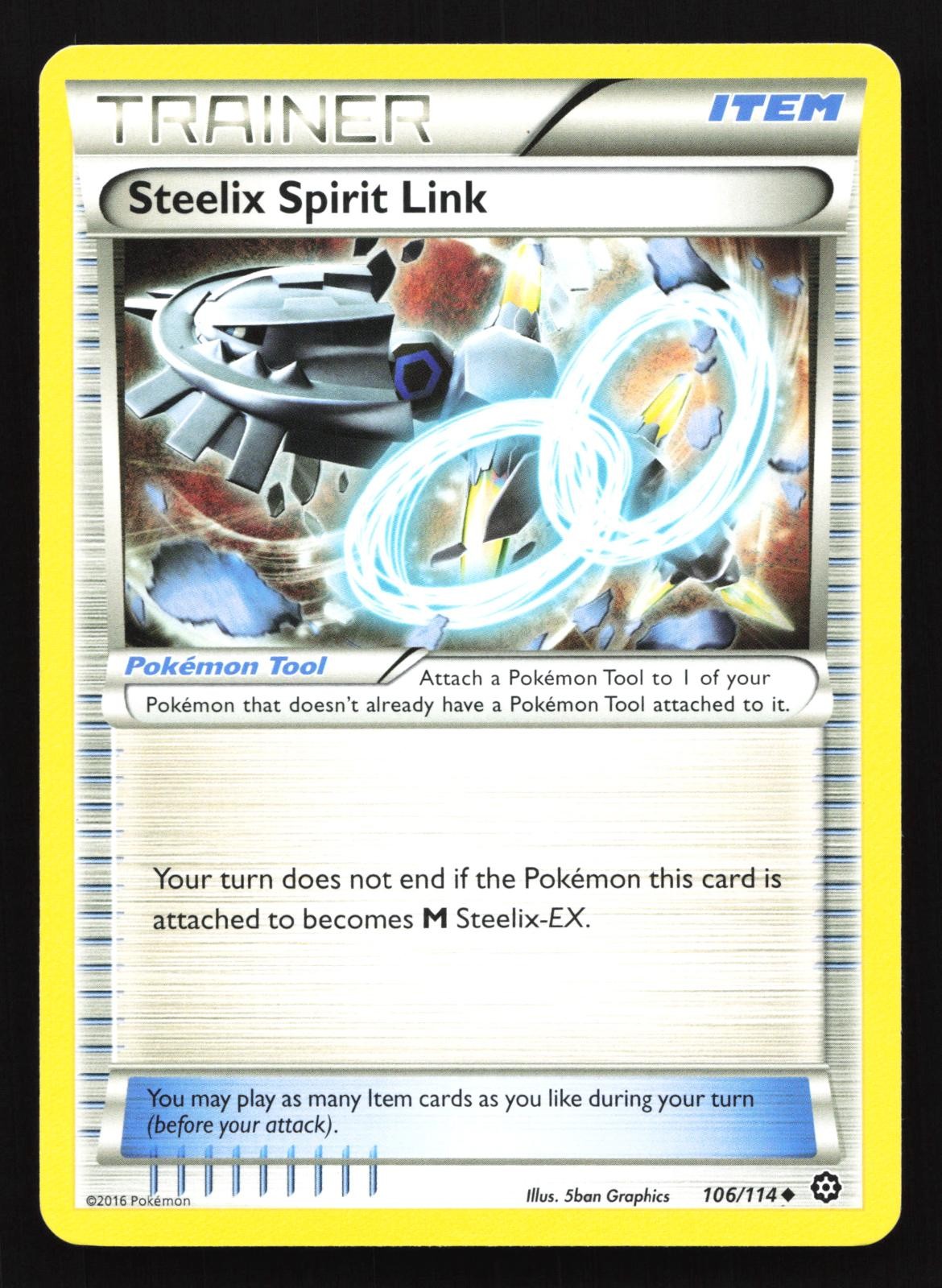 Steelix Spirit Link 106/114 Steam Siege Uncommon Pokemon Card