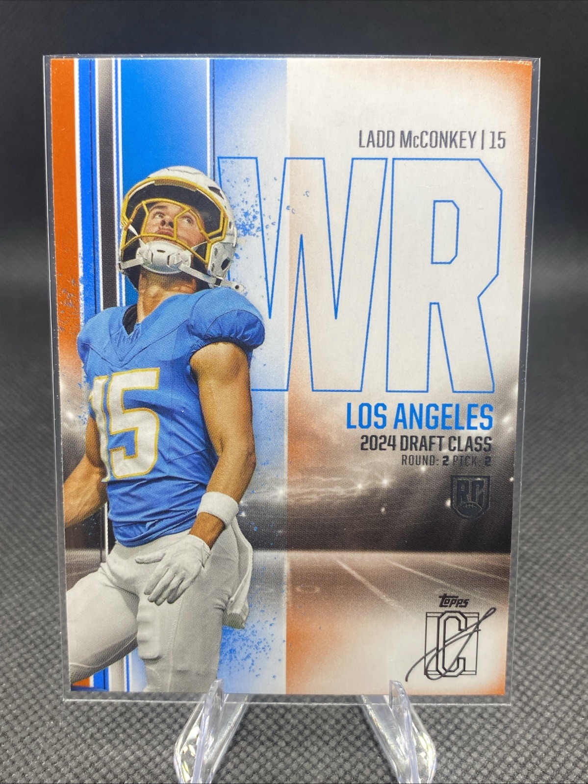 2024 Topps Signature Class LADD MCCONKEY Orange & Blue RC #135 Chargers