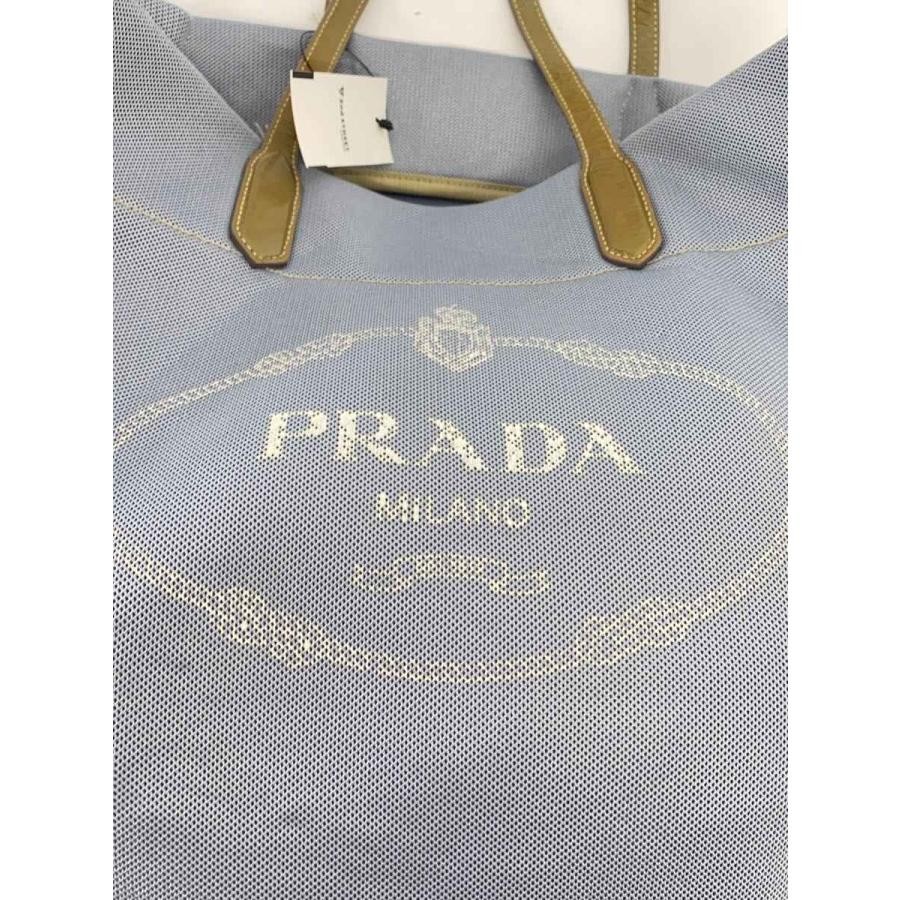 Prada Tote Bag Blu Solid Authentic - image 5
