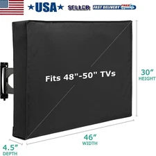 48"-50" 420D Outdoor TV Cover Flat Screens Weatherproof LED Television Protector
