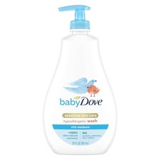 Baby Dove Sensitive Skin Care Baby Wash Rich Moisturewith Pump Jumbo Size 20 ox.