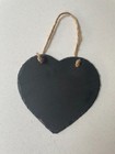 Slate Heart Hanging Notice Board Rustic Restaurant Kitchen Memo Chalkboard