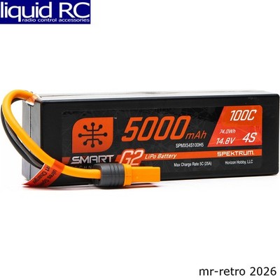 Spektrum X54S100H5 5000mah 4s 14.8v Smart G2 LiPo 100c; Ic5