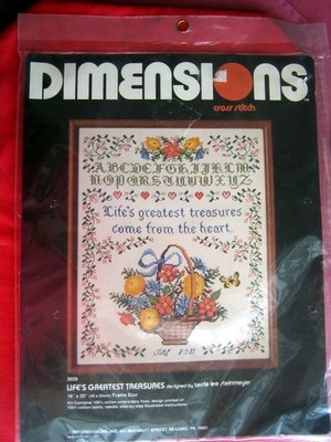 DIMENSIONS ~  Life's Greatest Treasures ~ Cross Stitch Kit 3028 ~ 16'' X 20'' NEW