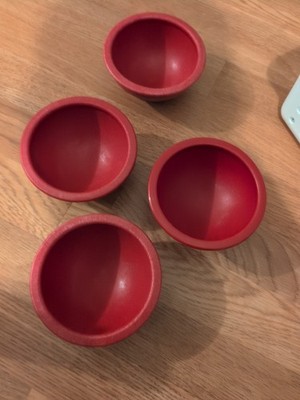 NEW American Maid 6 Piece Red Plastic Salsa Bowls Great For Dips Sauces 10oz New