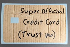 Super Official Cardboard Credit Card Debit Card Skin Funny Decal Wrap Sticker Super Official Cardboard Credit Card Debit Card Skin Funny Decal Wrap Sticker