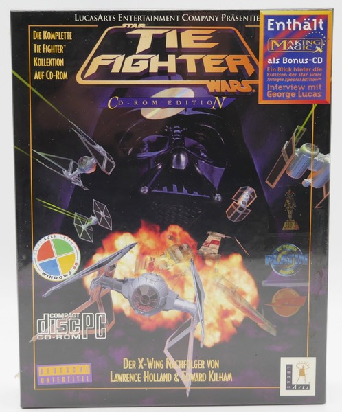 Star Wars Tie Fighter Pc Big Box Lucas Arts EingeschweißT Neu Sealed-image