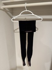 Black Women's Solid Pattern Full Toe Tights, Solid Tights Style, Classic Legwear